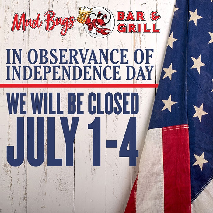 Mudbugs Bar & Grill | Fresh Cajun Cuisine from Louisiana - CLOSED JULY 1-4, 2022